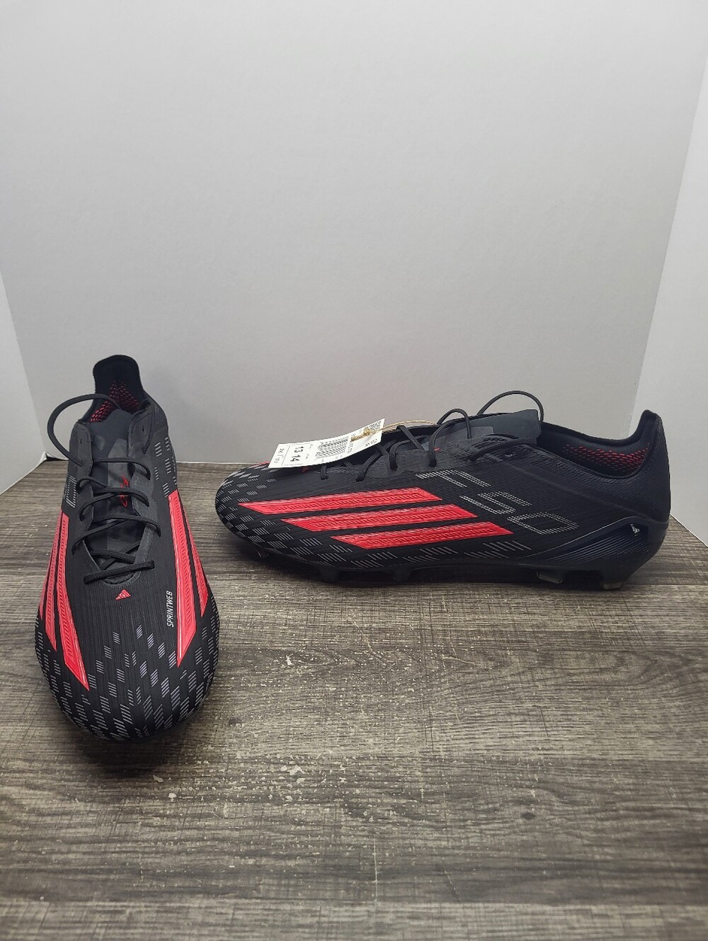 Adidas F50 Elite FG Black Red Soccer Cleats JS4157 Men's Size 13 New
